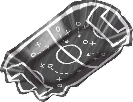 Amscan Kartonnen Eetschaaltjes Voetbalveld 17 Cm 8 Stuks