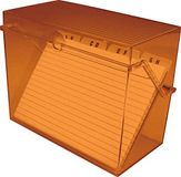 Helit H6904840 - kleine kaart "the index", DIN A8, liggend, oranje doorschijnend, 1 stuk