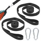 AMANKA Ophangset voor Hangmat - 2 Riemen 280cm - 300kg Bevestigingsset - Boom Montageset Ophanging Zwart