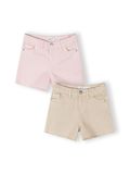 Minoti Korte Broek Meisjes 2-Pack Twill Katoen Roze
