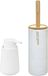 5Five Porte-brosse WC en plastique blanc avec distributeur de savon 250 ml