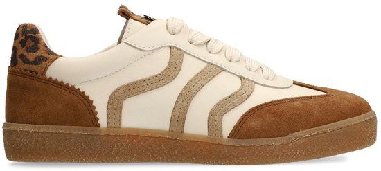 No Stress Dames Bruine Leren Sneakers Maat 39