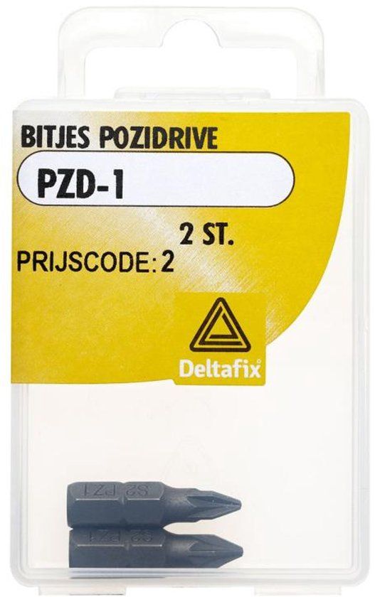 Deltafix - Bitjes pozidrive pzd-1 2 st.