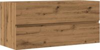 vidaXL Wastafelkast 100x38,5x45 cm bewerkt hout artisanaal eikenkleur