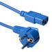 ACT Netsnoer Schuko CEE 7/7 male (haaks) - C13 IEC 60320 blauw 5 m AK5404