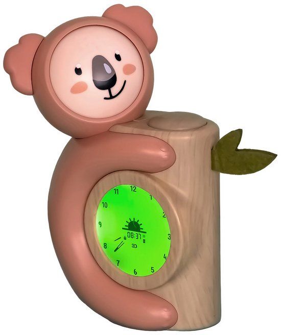 Pabobo Koala Slaaptrainer Kinderen - 3-in-1 LED Kinderwekker - Instelbare Nachtlamp - Roze