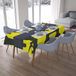 Bonamaison Tafelkleed, Anti-Mold, Sneldrogend, Waterdicht, 100% Polyester Tafellaken, Neon Geel, Rook, 140 x 200 Cm