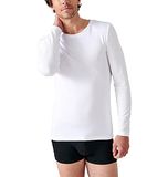 Damart - Dubbelzijdig gebreid T-shirt met lange mouwen Thermolactyl - Heren - Wit - XL