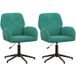 Vidaxl Fauteuils de bureau pivotants 2 pièces velours 54 x 55 x 90 cm