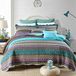 NEWLAKE Gestreepte jacquard stijl katoenen patchwork sprei dekbed sets, Twin size