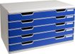Exacompta Ladenbox MODULO A3 - 5 gesloten laden - Blauw
