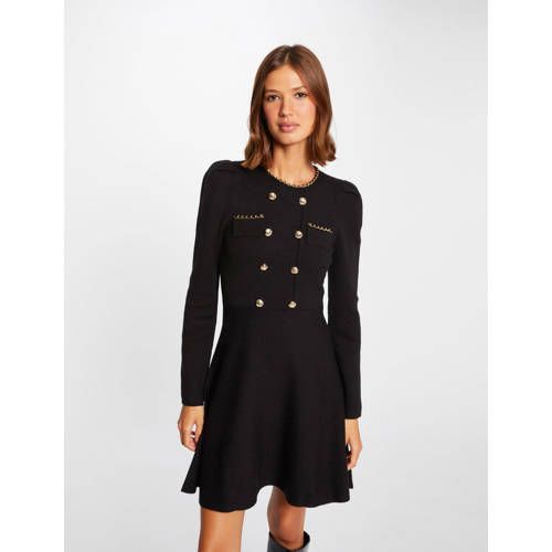 Morgan dress with open detail black