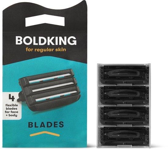 Boldking The Refill Blades 4x - scheermesjes voor normale huid