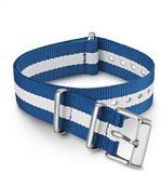 Timex Nylon NATO Horlogeband 18mm Marineblauw/Wit