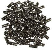 Maclean MCTV-916 Professionele F-compressiestekker RG-6-connector Adapter voor SAT-antennkabel coaxkabel Zwart Nikkel - 100 stuks