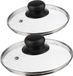 Secret de Gourmet Universele glazen pannendeksels - Set van 2 stuks - Diameter 24-28 cm