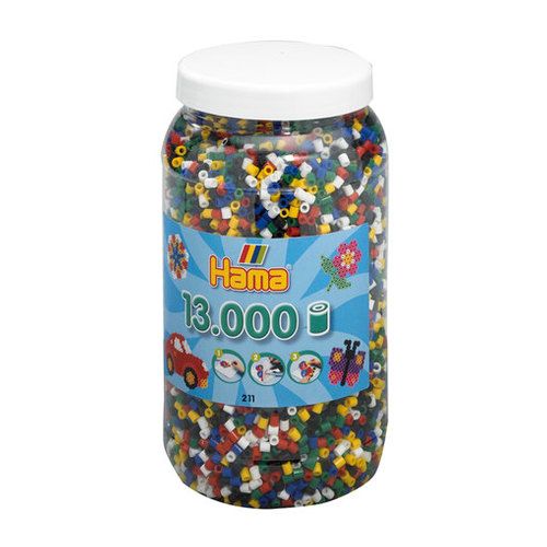 Hama strijkkralen in pot primair mix 13.000 stuks