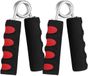 Stroom Commerce B.V. Handtrainer, zachte schuimhandtrainer, trainingsapparaat om snel kracht in pols, onderarm en vingers op te bouwen, 2-pack, Rood/Zwart