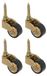 Set de 4 roues pivotantes en laiton pour meubles