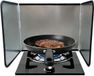 HORCONDORM S.R.L. Écran anti-éclaboussures pliable en acier inoxydable à trois côtés – Résistant à la chaleur, Convient pour la cuisson et la friture, Argent
