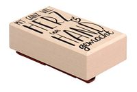 Rayher Stempel hout, "hart en hand", 4 x 7 cm