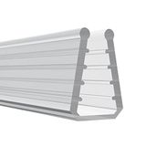cyclingcolors Afdichting voor glas, transparant, siliconen, 2 m, profiel, douchedeur, schuifdeur, meubels, plank, vitrine, hoogte 8 mm, glasdikte 6 mm