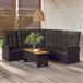 Maison Exclusive - Ensemble de salon 2 pièces pour jardin avec coussins, noir, en polyrotin