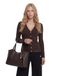GUESS schoudertas Melody 2 In 1 Satchel Brown donkerbruin