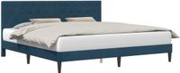 vidaXL Bedframe met hoofdeinde, blauw, 180 x 200 cm, fluweel