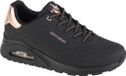 Skechers Uno-Shimmer Away 155196-BBK Dames Zwart Lage Sneakers