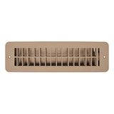 RV Designer H861, kunststof vloerregister met demper, 10" x 2-1/4", Tan, Interieur Hardware