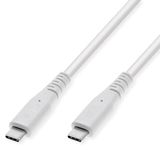 VALUE USB-C kabel compatibel met USB 3.2 Gen 2, PD, C-C, M/M, 4K UHD-1, 10Gbit/s, Emark, 60W, wit, 3 m