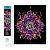 DIAMOND DOTZ 2594361 Originele 5D Diamond Painting set, neon mandala, met neonkleuren en fluweel, doe-het-zelf diamantschilderij, afbeeldingen voor volwassenen en kinderen vanaf 12 jaar, intermediate