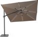 Platinum Challenger T² Glow Premium Parasol à voile - 300x300cm - Havana - Double inclinable - Rotatif à 360° - 98% Protection UV