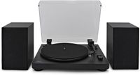 AVCOM Bluetooth Draaitafelsysteem met Audio-Technica naald, zwart