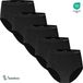 Gaubert 6-Pack Dames Bamboe Naadloos Ondergoed - Hoge Taille Slips - Zwart - Maat S/M - 3102-Black