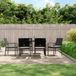 Prolenta Maison Exclusive - Tuinset voor de tuin, 7-delig, met kussens, gemaakt van polyrotan en staal