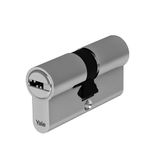 Yale YC101KD303004N1 Europese cilinder met hoge veiligheid, vernikkeld, 30/40 mm, dubbele, koppeling, 4 sleutels