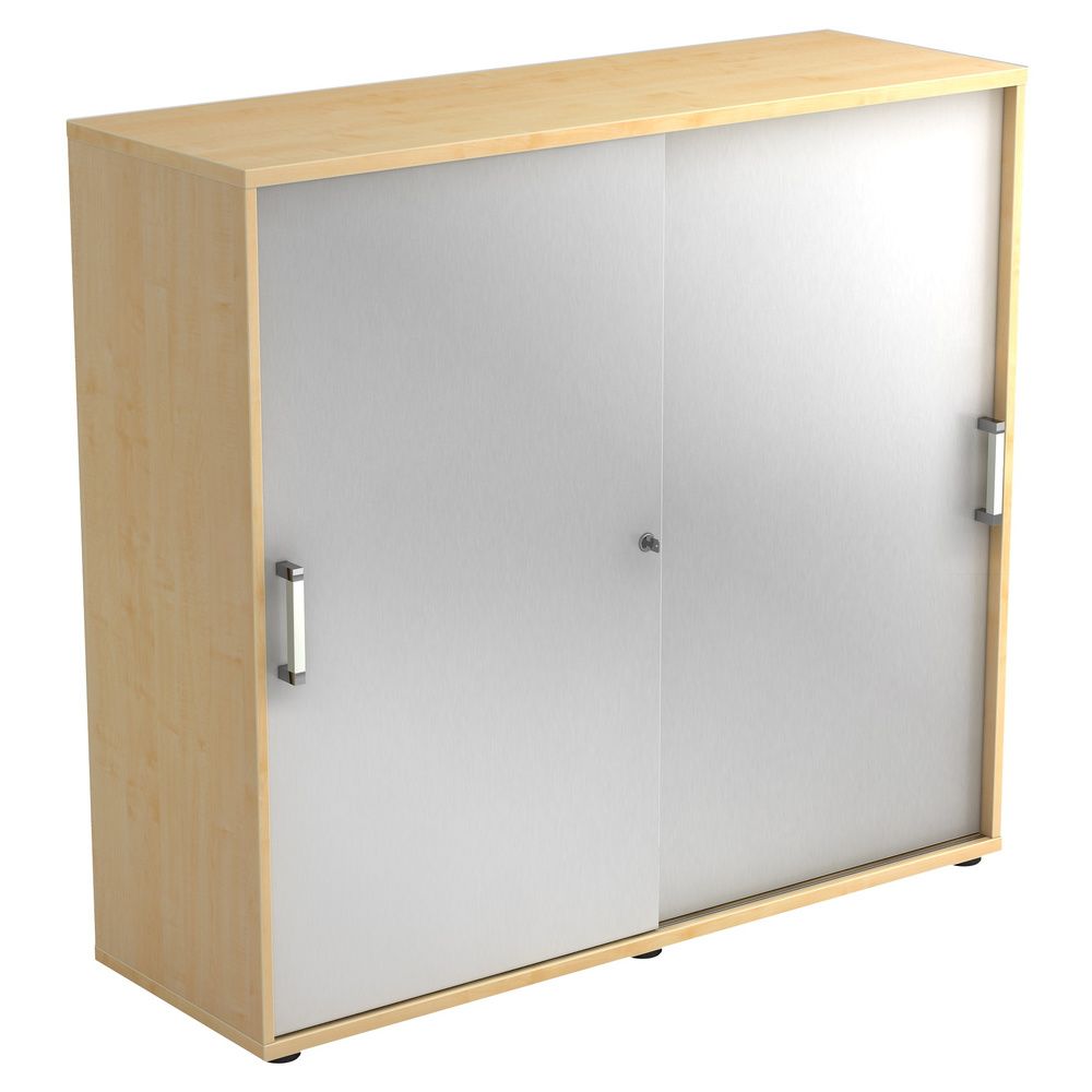 Schuifdeurkast Beta 1753S - Esdoorn/Zilver - 120 x 40 x 110 cm