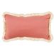 DRW Rechthoekig kussen van polyester, katoen en linnen met ritssluiting in roze, 50 x 10 x 30 cm