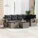 Maison Exclusive - Ensemble de meubles de jardin 7 pièces avec canapé et coussins, gris, en polyrotin