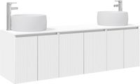 vidaXL Badkamerkastenset 3 st Wit 49,5 x 44,5 x 66 cm Bewerkt hout