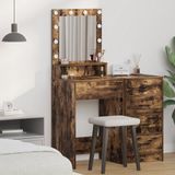 vidaXL Kaptafel Rook Eiken 50 x 41 x 135 cm Bewerkt hout