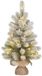 Black Box Trees Nagoya Sapin artificiel avec éclairage - H60 x D44 cm - Branches enneigées - Sac en jute - Intérieur - Batterie & Minuterie - 50 branches - Vert