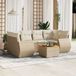 Maison Exclusive - Ensemble de meubles de jardin 7 pièces avec canapé et coussins, beige, en polyrotin