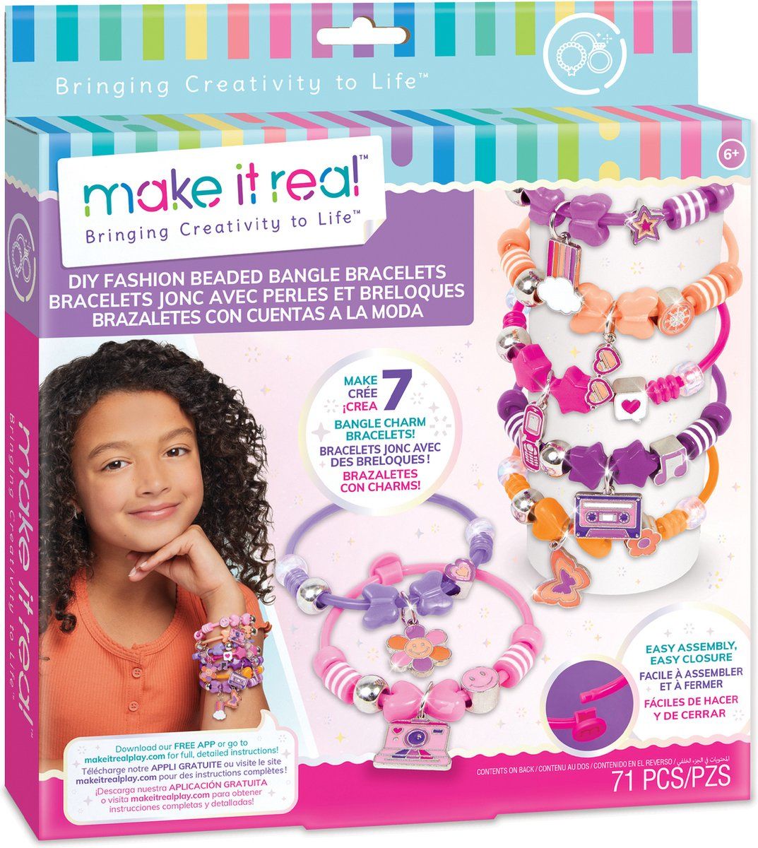 Make it Real - DIY Fashion Bedelarmbanden maken - Sieraden maken voor Meisjes - 8+ jaar