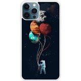 Cosmonaute aux ballons Verstevigd hoesje met sublimatie bedrukking, compatibel met Apple iPhone 12