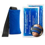 KMINA Bolsa Frío Calor (2 Unidades) con una Funda, Reutilizable, Apta para Microondas y Congelador, flexible, 25,6 x 14,8 cm, 450 g, Azul, Uso Diario