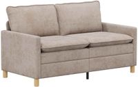 vidaXL Bank Beige Polyester 156 x 81 x 87,5 cm