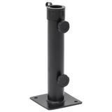 vidaXL Parasolvoet - voor - Ø38/48 - mm - stok - staal - matzwart